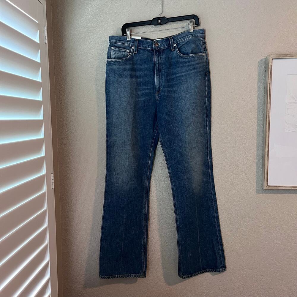 New Agolde Vintage Flare High Waist Jeans Absolute Blue NWT 32 90s Y2K - Picture 2 of 10